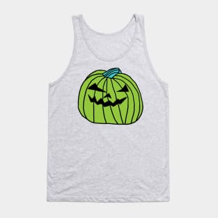 Big Green Halloween Horror Pumpkin Tank Top